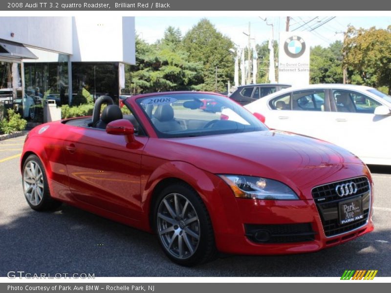 Brilliant Red / Black 2008 Audi TT 3.2 quattro Roadster