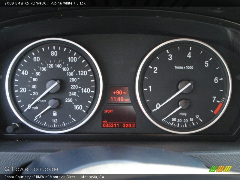 Alpine White / Black 2009 BMW X5 xDrive30i