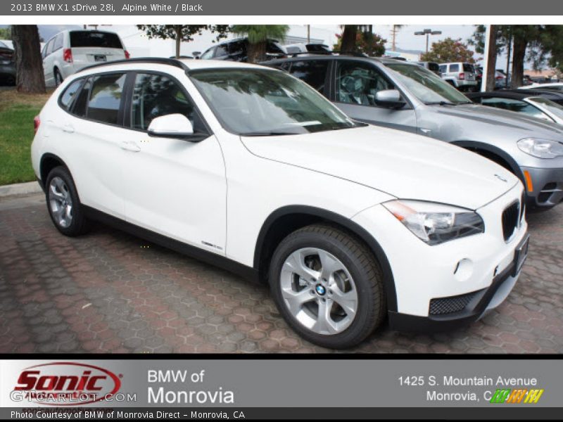 Alpine White / Black 2013 BMW X1 sDrive 28i