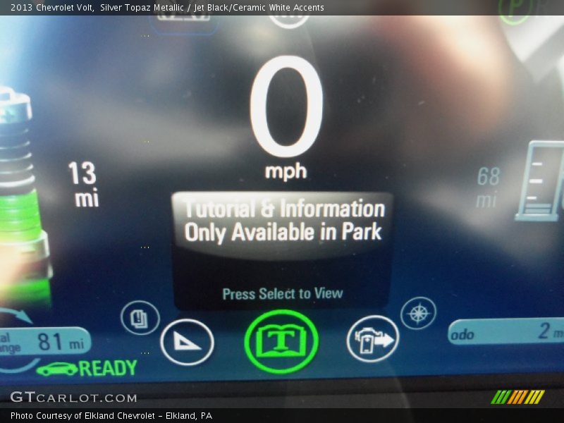 Silver Topaz Metallic / Jet Black/Ceramic White Accents 2013 Chevrolet Volt
