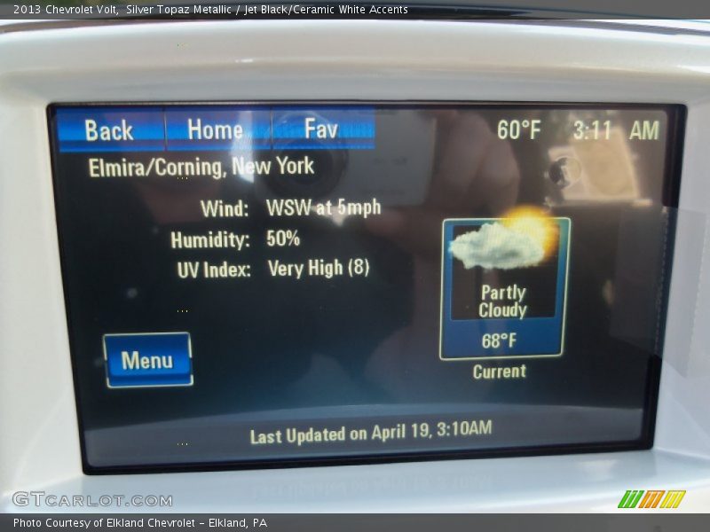 Silver Topaz Metallic / Jet Black/Ceramic White Accents 2013 Chevrolet Volt