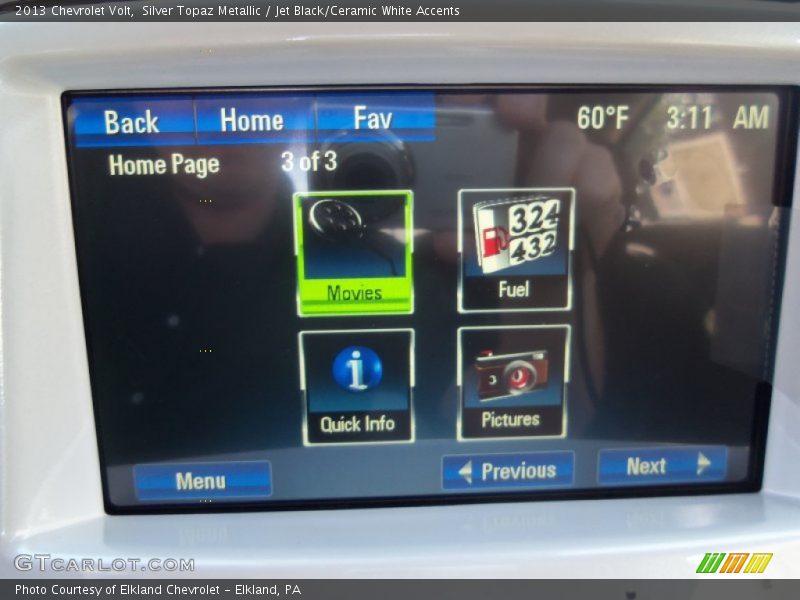 Silver Topaz Metallic / Jet Black/Ceramic White Accents 2013 Chevrolet Volt