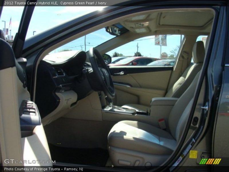 Cypress Green Pearl / Ivory 2012 Toyota Camry Hybrid XLE