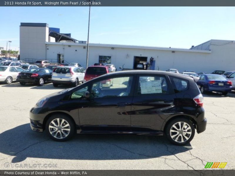Midnight Plum Pearl / Sport Black 2013 Honda Fit Sport