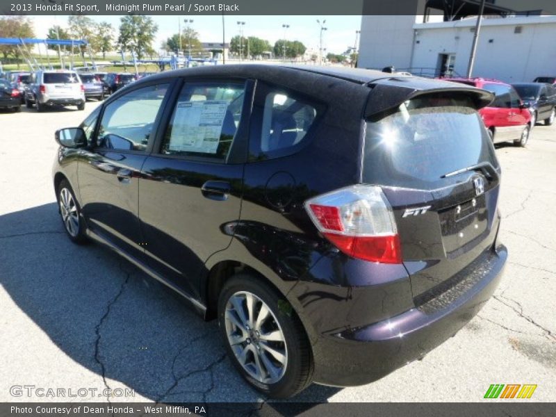 Midnight Plum Pearl / Sport Black 2013 Honda Fit Sport
