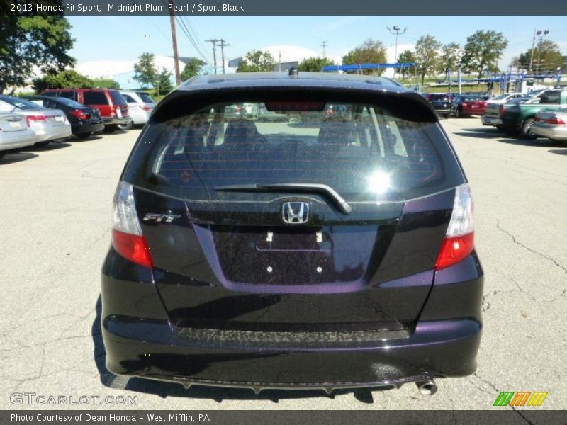 Midnight Plum Pearl / Sport Black 2013 Honda Fit Sport