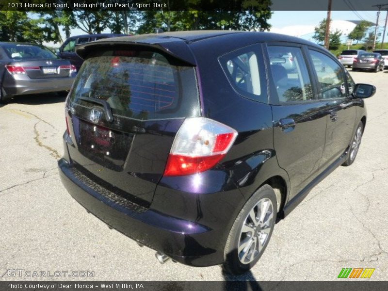 Midnight Plum Pearl / Sport Black 2013 Honda Fit Sport