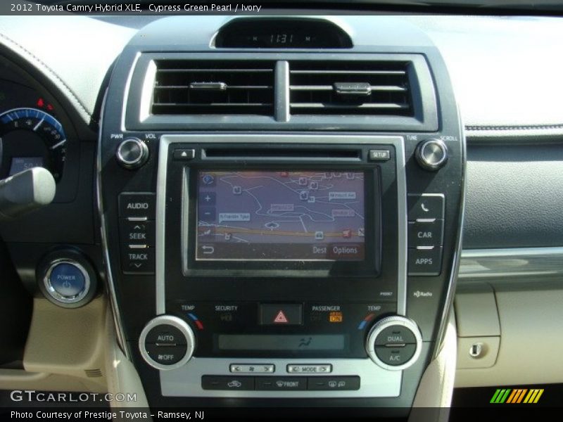 Cypress Green Pearl / Ivory 2012 Toyota Camry Hybrid XLE