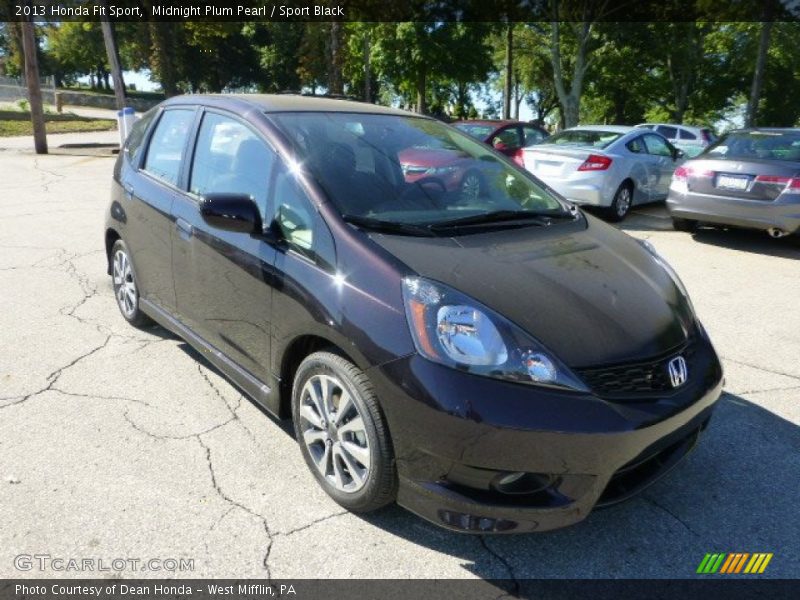 Midnight Plum Pearl / Sport Black 2013 Honda Fit Sport