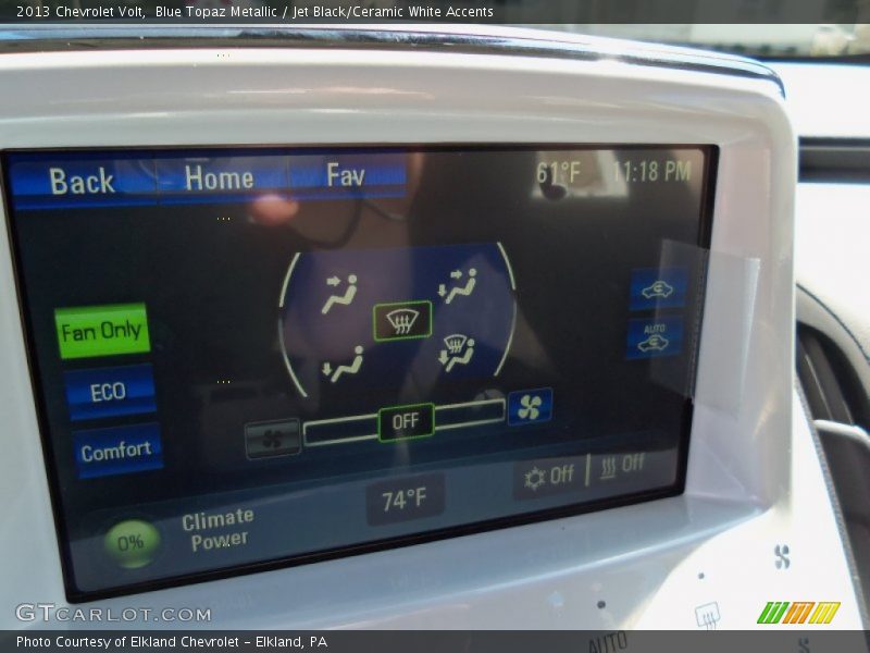 Blue Topaz Metallic / Jet Black/Ceramic White Accents 2013 Chevrolet Volt