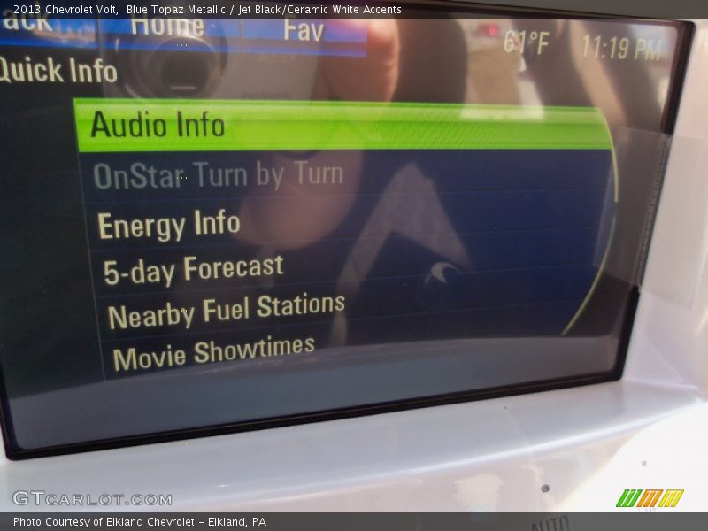 Blue Topaz Metallic / Jet Black/Ceramic White Accents 2013 Chevrolet Volt