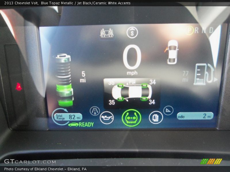 Blue Topaz Metallic / Jet Black/Ceramic White Accents 2013 Chevrolet Volt