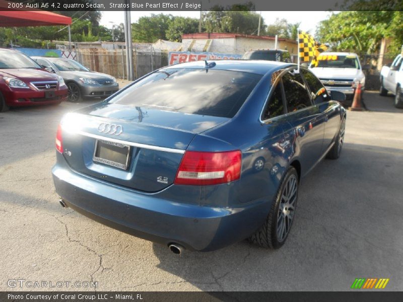 Stratos Blue Pearl Effect / Beige 2005 Audi A6 4.2 quattro Sedan