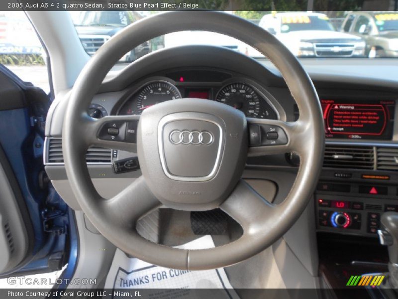 Stratos Blue Pearl Effect / Beige 2005 Audi A6 4.2 quattro Sedan