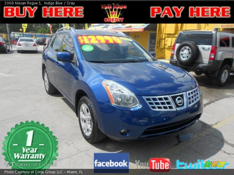 Indigo Blue / Gray 2009 Nissan Rogue S