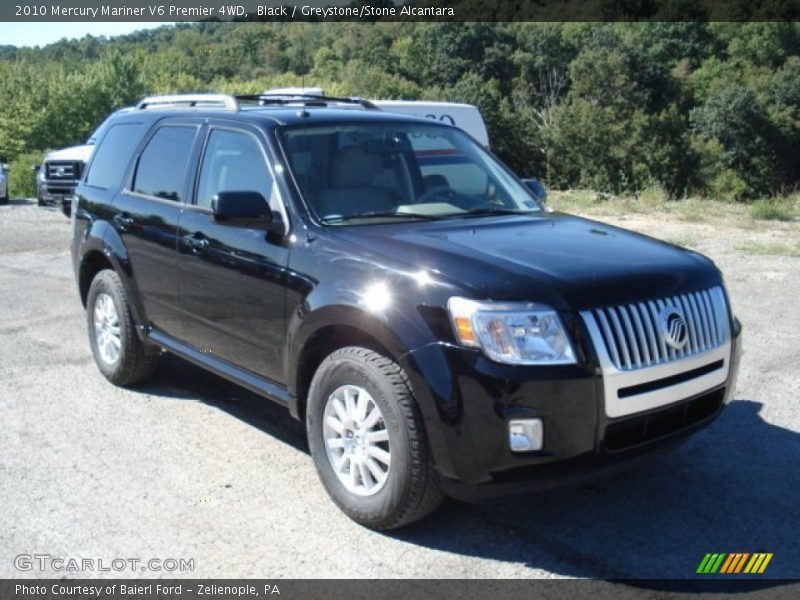 Black / Greystone/Stone Alcantara 2010 Mercury Mariner V6 Premier 4WD