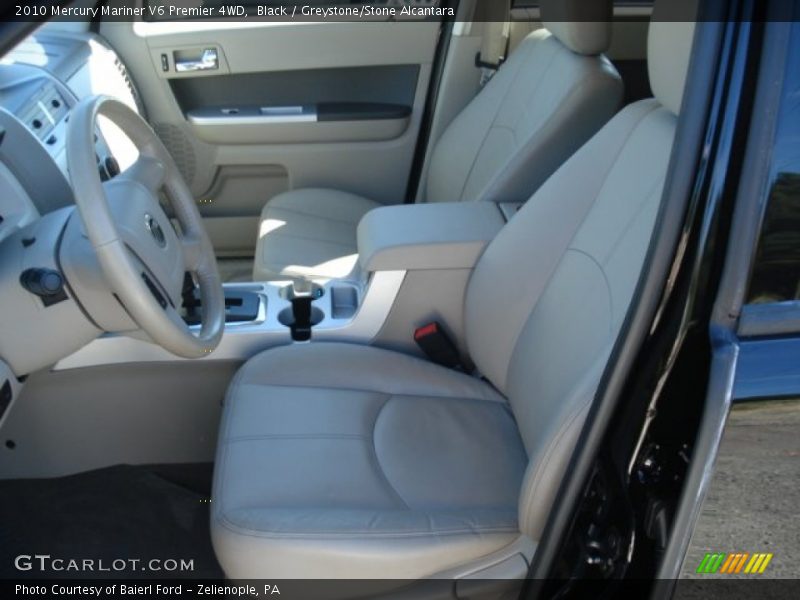 Black / Greystone/Stone Alcantara 2010 Mercury Mariner V6 Premier 4WD