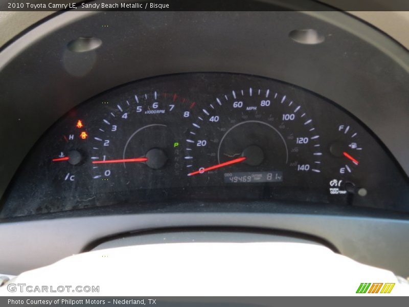 Sandy Beach Metallic / Bisque 2010 Toyota Camry LE