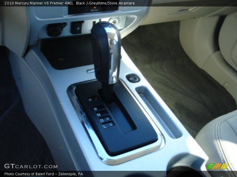 Black / Greystone/Stone Alcantara 2010 Mercury Mariner V6 Premier 4WD
