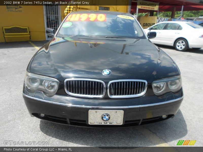Jet Black / Flannel Grey 2002 BMW 7 Series 745Li Sedan