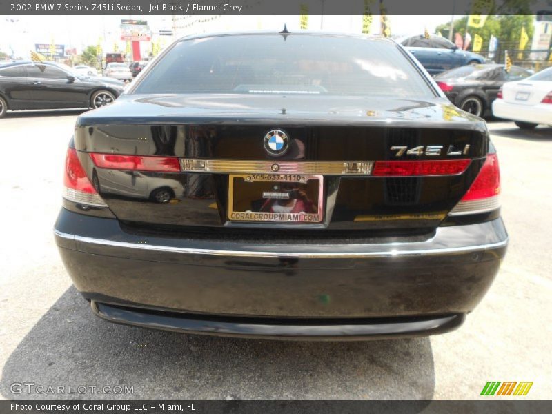 Jet Black / Flannel Grey 2002 BMW 7 Series 745Li Sedan