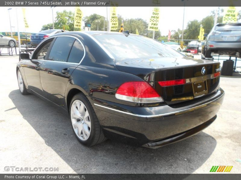 Jet Black / Flannel Grey 2002 BMW 7 Series 745Li Sedan
