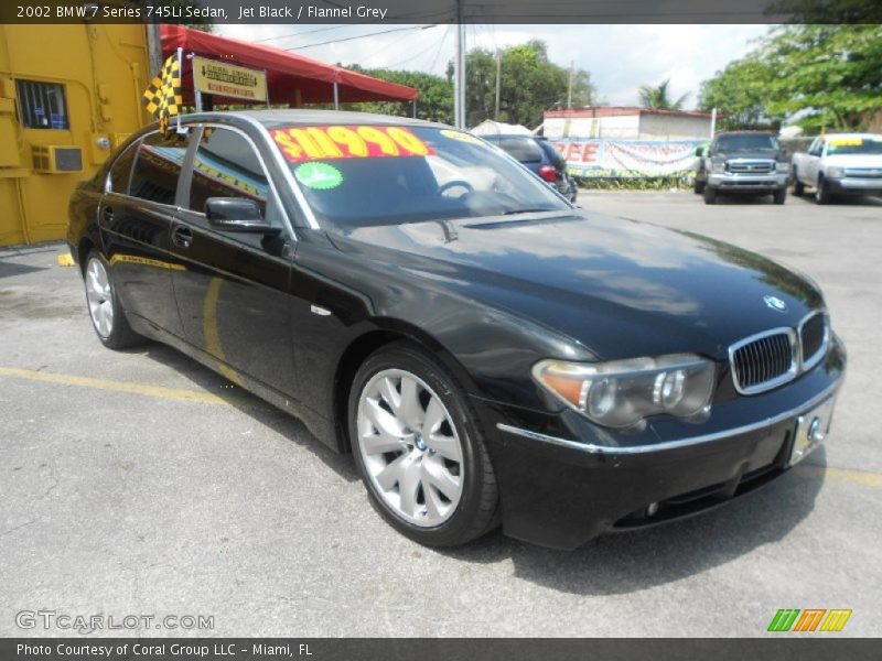 Jet Black / Flannel Grey 2002 BMW 7 Series 745Li Sedan