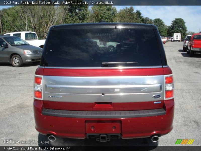 Ruby Red Metallic / Charcoal Black 2013 Ford Flex Limited EcoBoost AWD