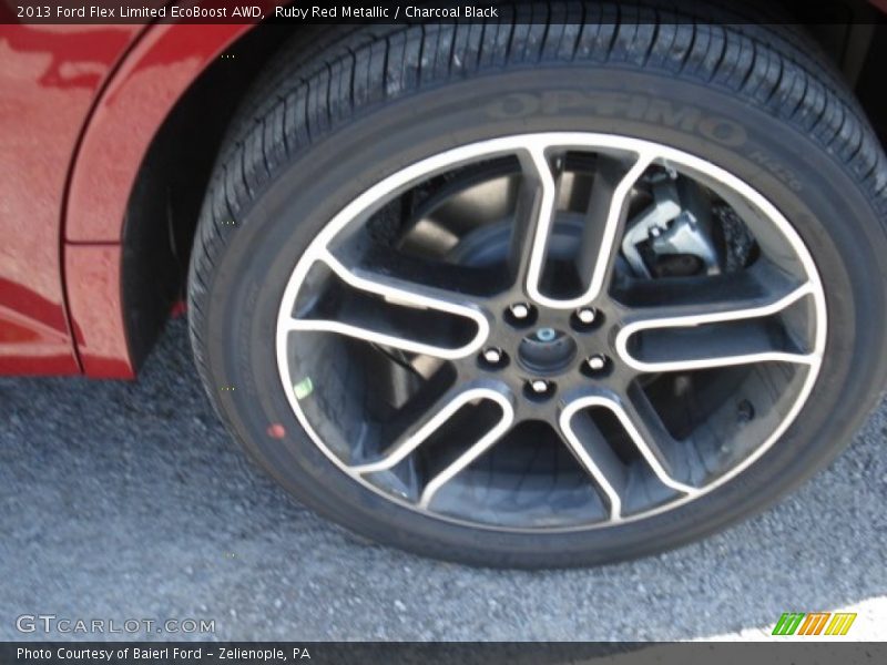 Ruby Red Metallic / Charcoal Black 2013 Ford Flex Limited EcoBoost AWD