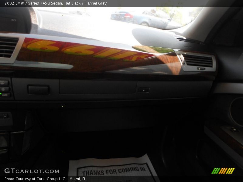 Jet Black / Flannel Grey 2002 BMW 7 Series 745Li Sedan