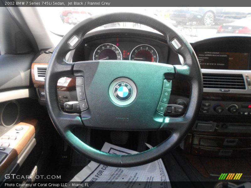 Jet Black / Flannel Grey 2002 BMW 7 Series 745Li Sedan