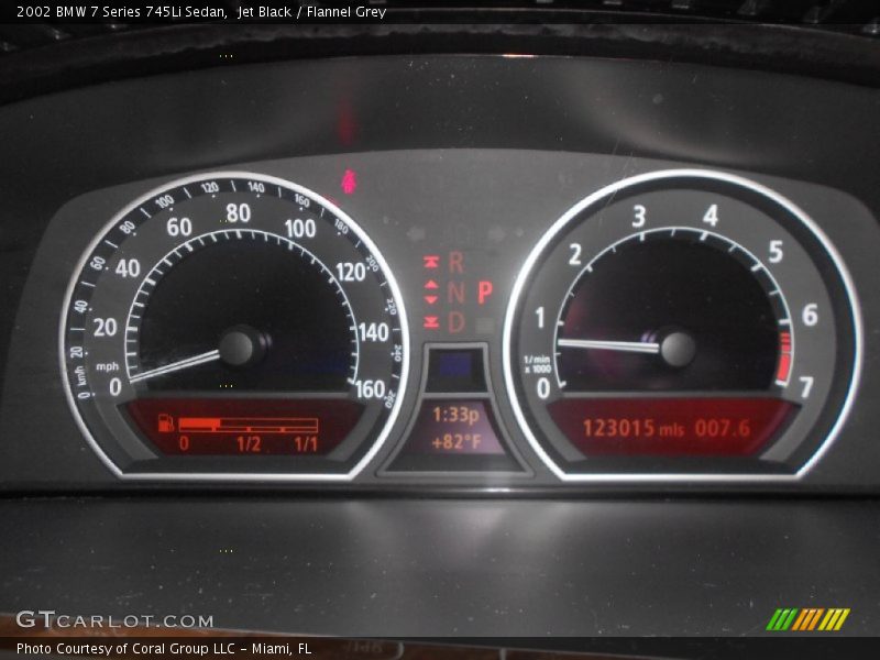 Jet Black / Flannel Grey 2002 BMW 7 Series 745Li Sedan