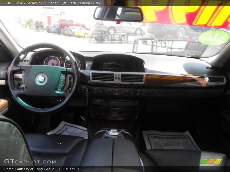 Jet Black / Flannel Grey 2002 BMW 7 Series 745Li Sedan