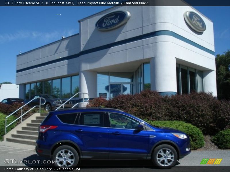Deep Impact Blue Metallic / Charcoal Black 2013 Ford Escape SE 2.0L EcoBoost 4WD