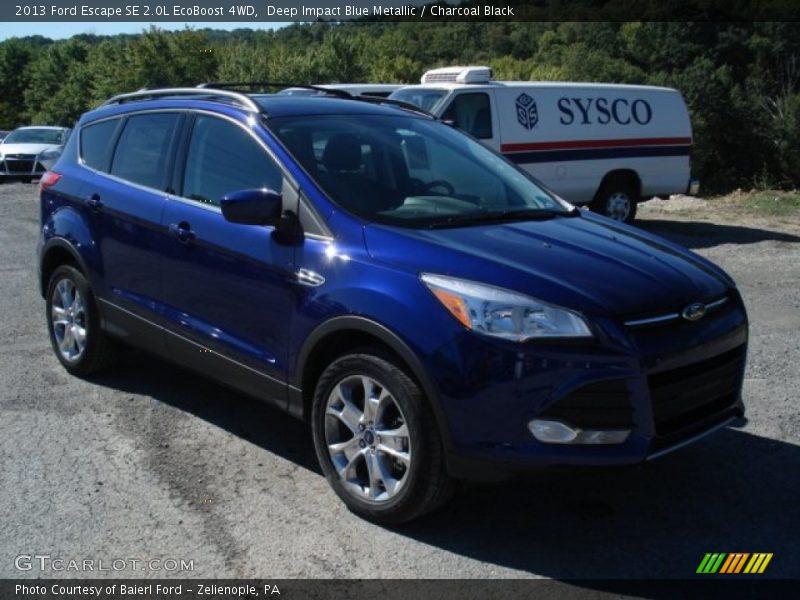 Deep Impact Blue Metallic / Charcoal Black 2013 Ford Escape SE 2.0L EcoBoost 4WD