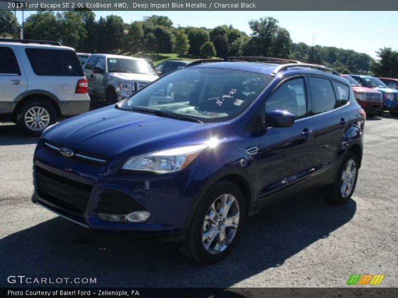 Deep Impact Blue Metallic / Charcoal Black 2013 Ford Escape SE 2.0L EcoBoost 4WD