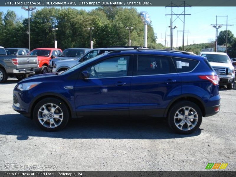 Deep Impact Blue Metallic / Charcoal Black 2013 Ford Escape SE 2.0L EcoBoost 4WD