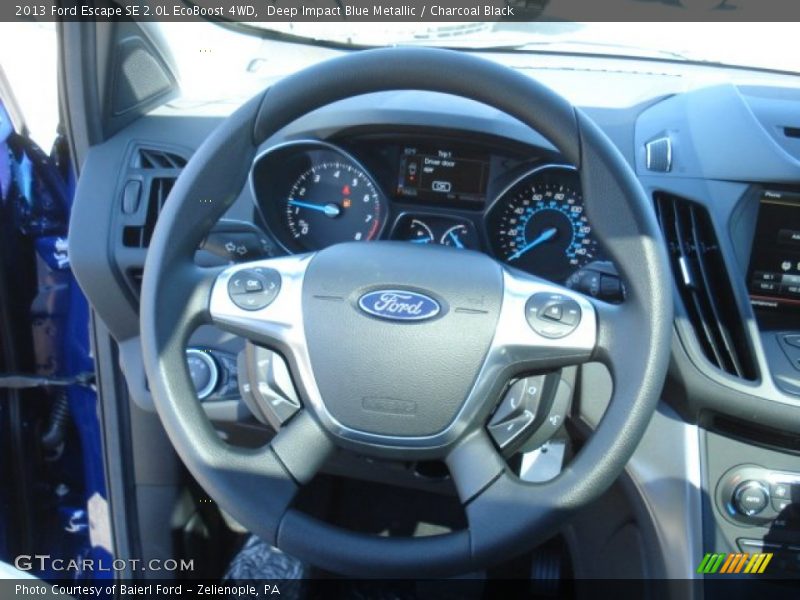 Deep Impact Blue Metallic / Charcoal Black 2013 Ford Escape SE 2.0L EcoBoost 4WD