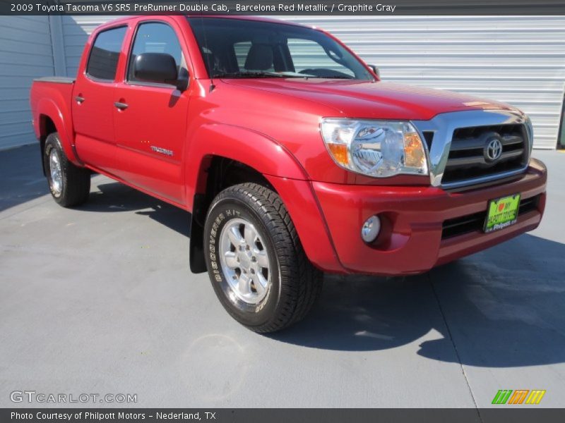 Barcelona Red Metallic / Graphite Gray 2009 Toyota Tacoma V6 SR5 PreRunner Double Cab