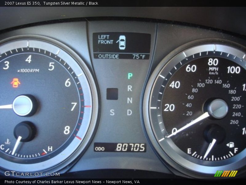 Tungsten Silver Metallic / Black 2007 Lexus ES 350