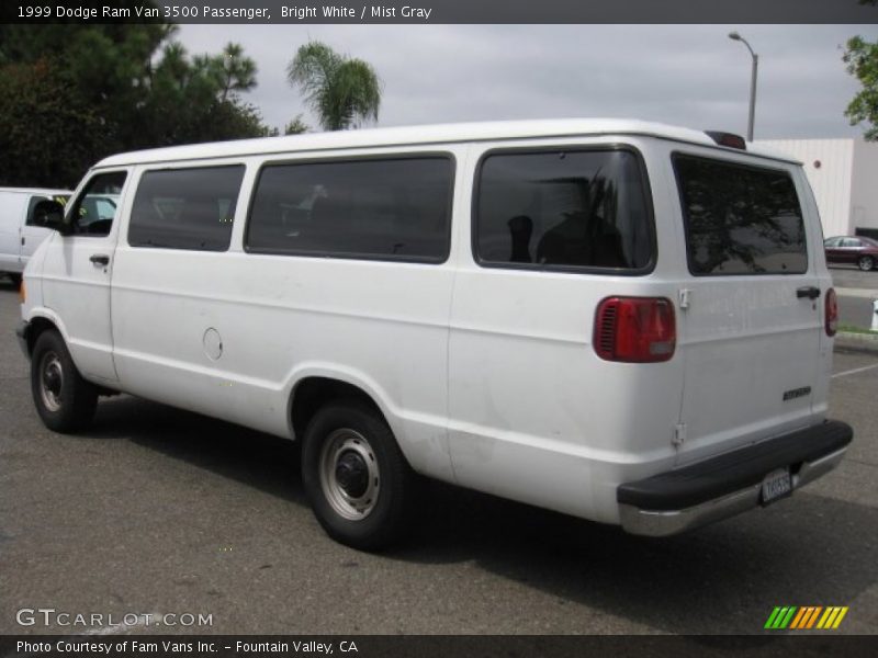 Bright White / Mist Gray 1999 Dodge Ram Van 3500 Passenger