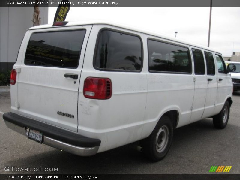 Bright White / Mist Gray 1999 Dodge Ram Van 3500 Passenger