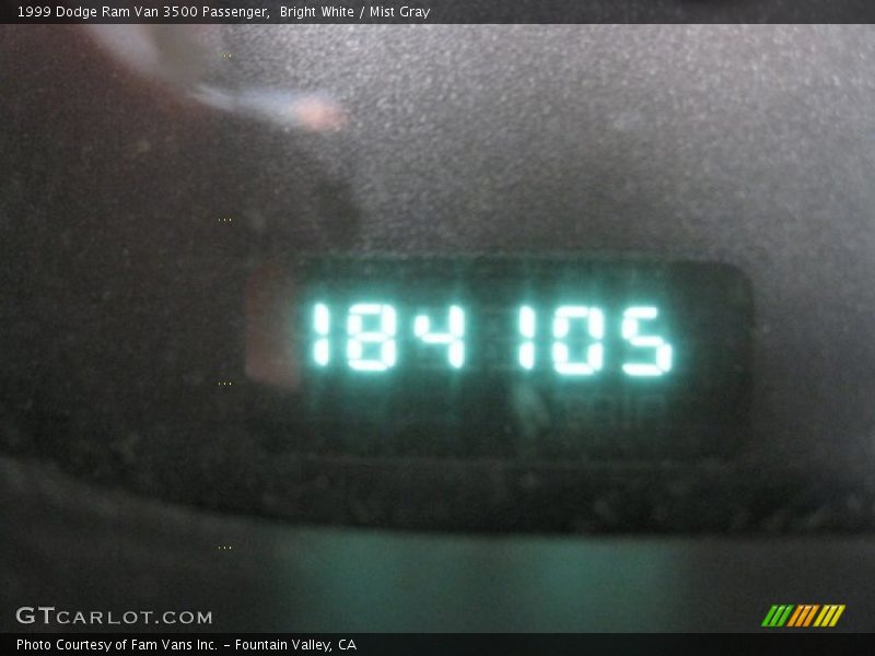 Bright White / Mist Gray 1999 Dodge Ram Van 3500 Passenger