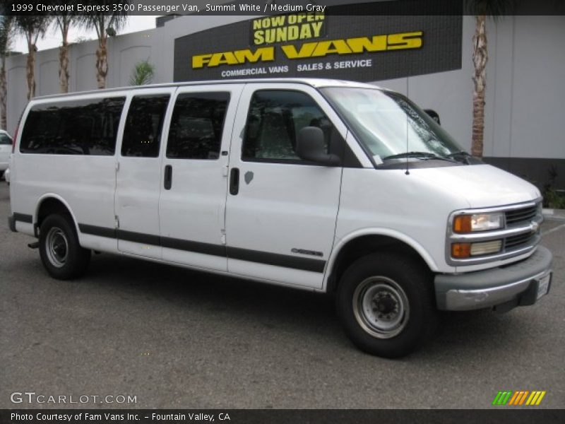 Summit White / Medium Gray 1999 Chevrolet Express 3500 Passenger Van