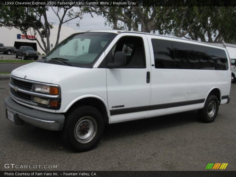 Summit White / Medium Gray 1999 Chevrolet Express 3500 Passenger Van
