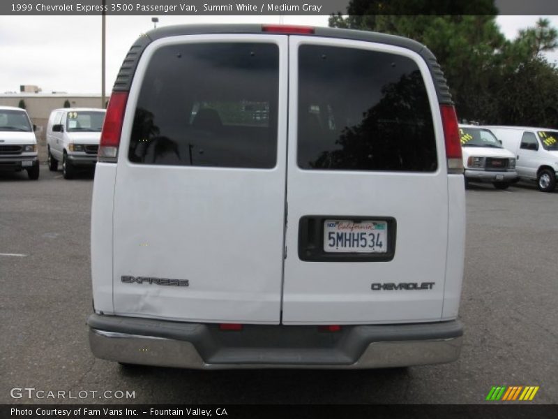 Summit White / Medium Gray 1999 Chevrolet Express 3500 Passenger Van