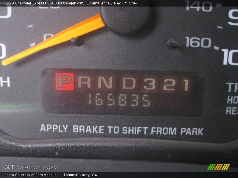 Summit White / Medium Gray 1999 Chevrolet Express 3500 Passenger Van