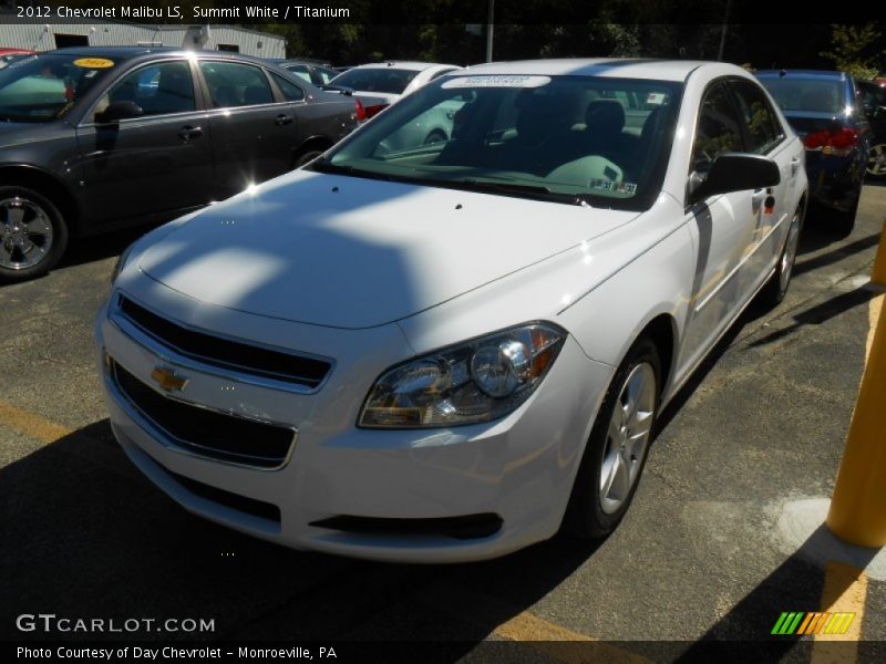 Summit White / Titanium 2012 Chevrolet Malibu LS