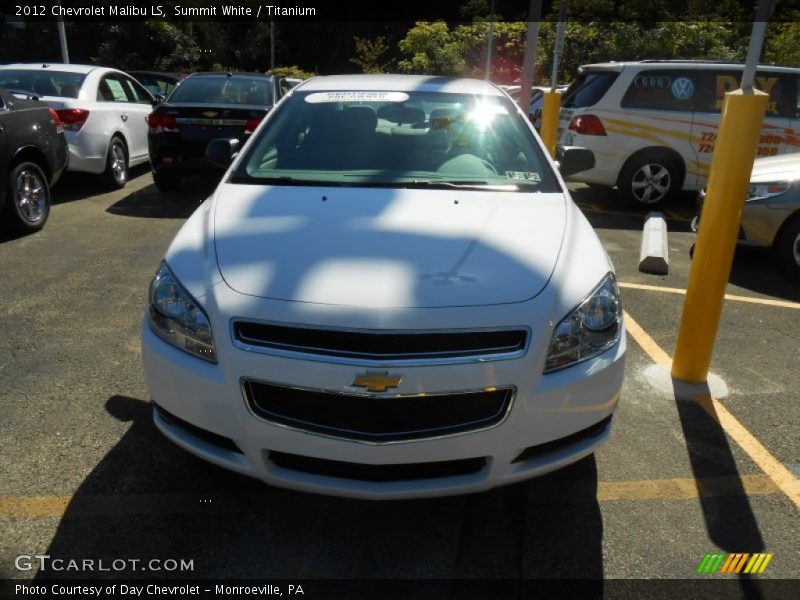 Summit White / Titanium 2012 Chevrolet Malibu LS