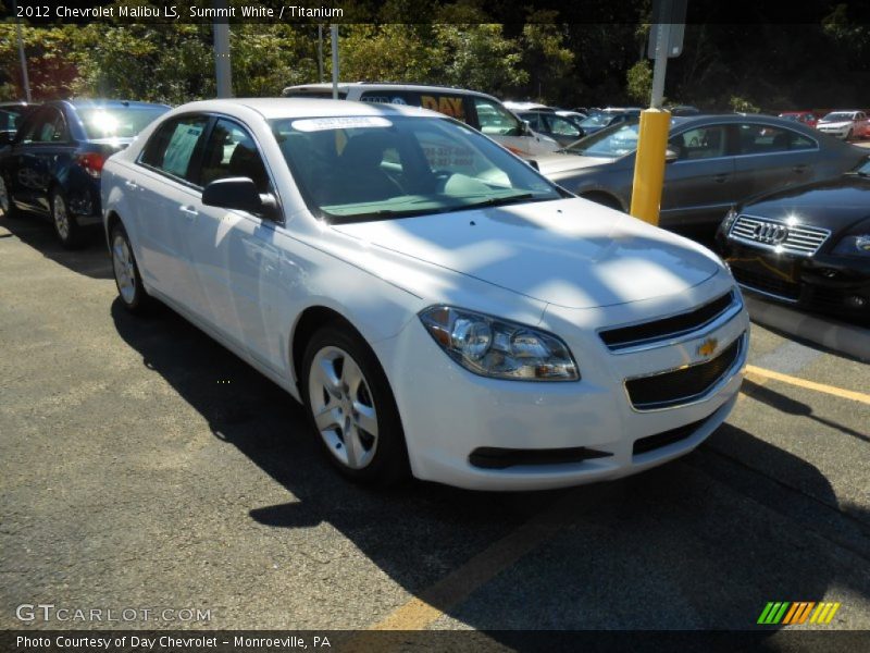 Summit White / Titanium 2012 Chevrolet Malibu LS